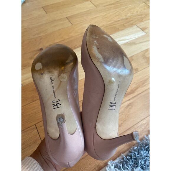 INC women's nude pointed toe slip on classic stiletto heel size 5.5 - Picture 5 of 7